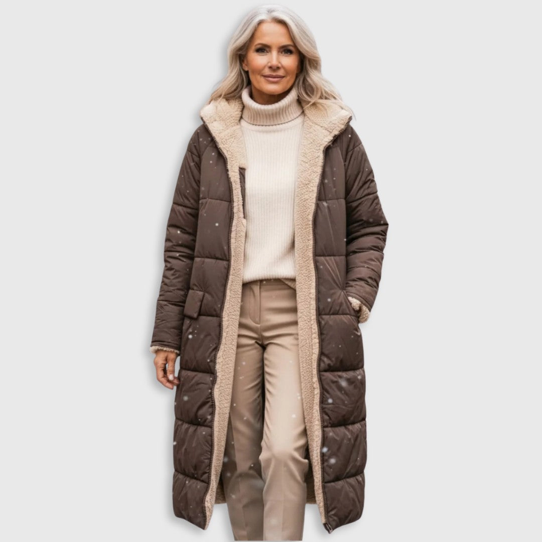Maelys | Long Hooded Puffer Winter Coat for Women