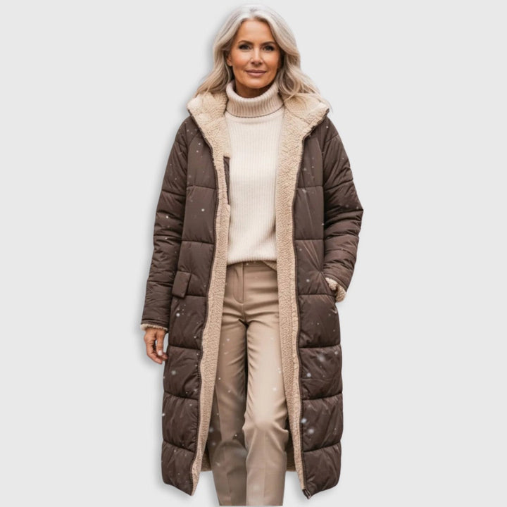 Maelys | Long Hooded Puffer Winter Coat for Women