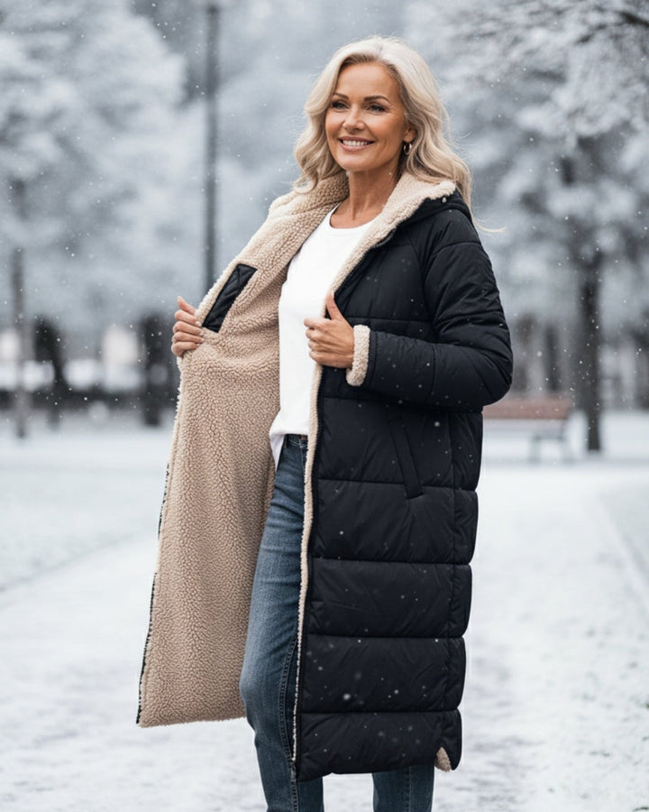 Maelys | Long Hooded Puffer Winter Coat for Women