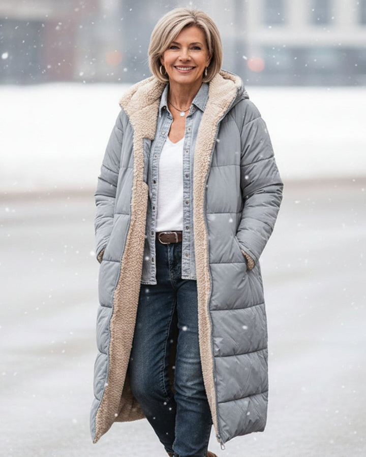 Maelys | Long Hooded Puffer Winter Coat for Women