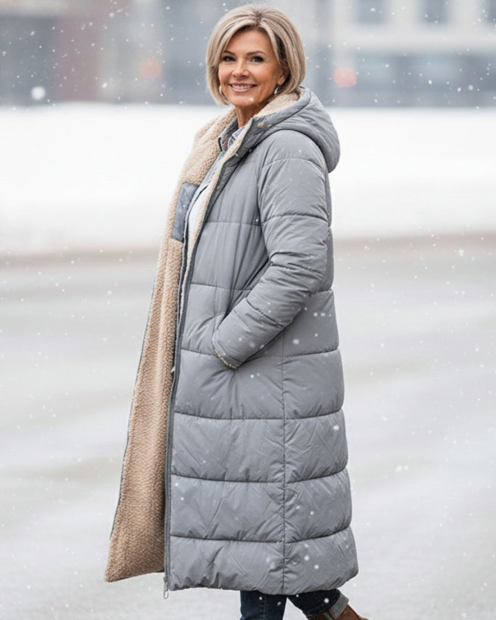 Maelys | Long Hooded Puffer Winter Coat for Women