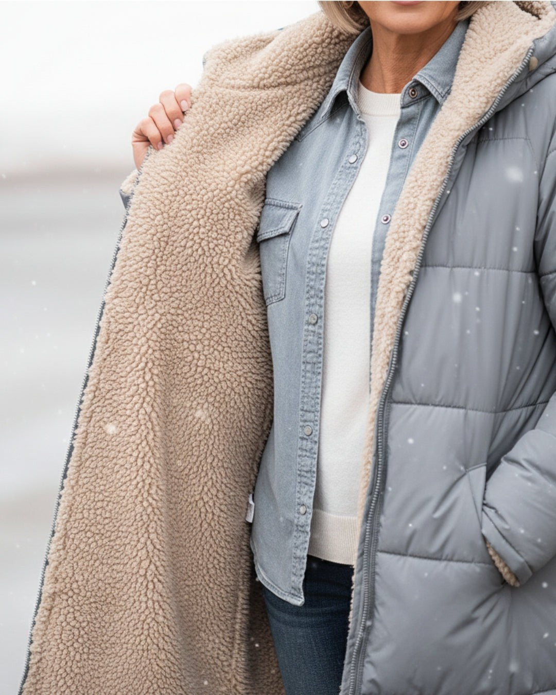 Maelys | Long Hooded Puffer Winter Coat for Women