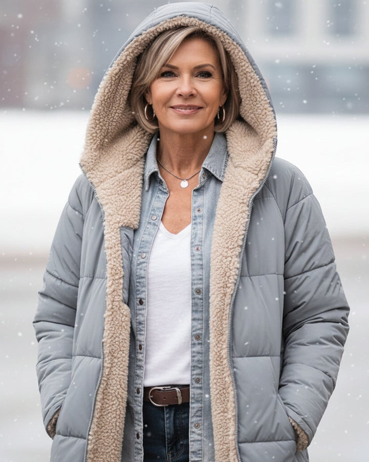 Maelys | Long Hooded Puffer Winter Coat for Women