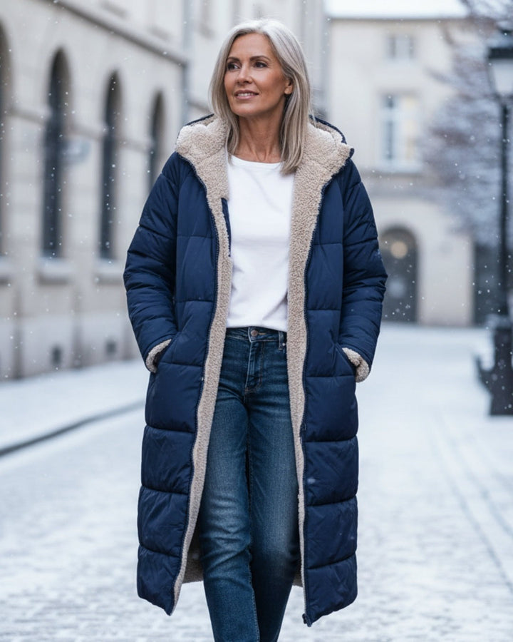 Maelys | Long Hooded Puffer Winter Coat for Women