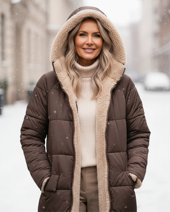 Maelys | Long Hooded Puffer Winter Coat for Women