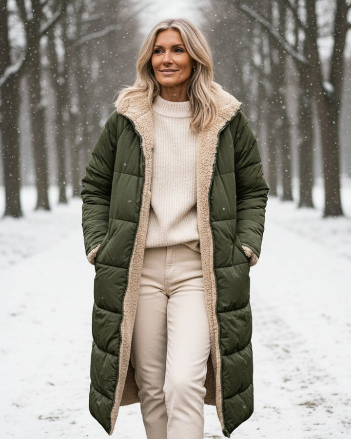 Maelys | Long Hooded Puffer Winter Coat for Women
