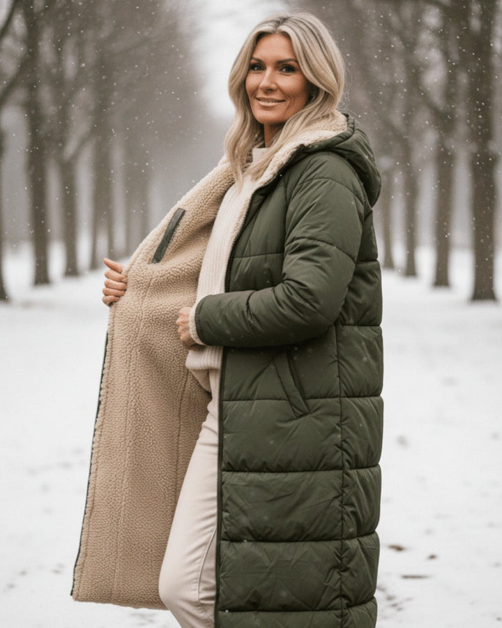 Maelys | Long Hooded Puffer Winter Coat for Women