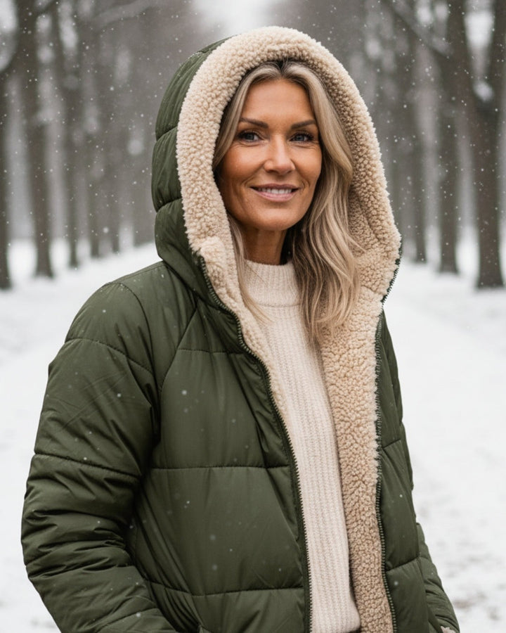 Maelys | Long Hooded Puffer Winter Coat for Women