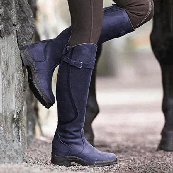Elegant Riding Boots for Women - Purple