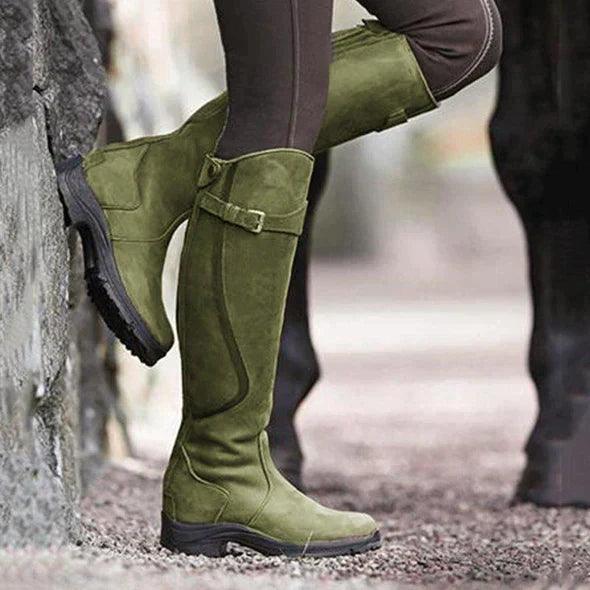 Elegant Riding Boots for Women - Green
