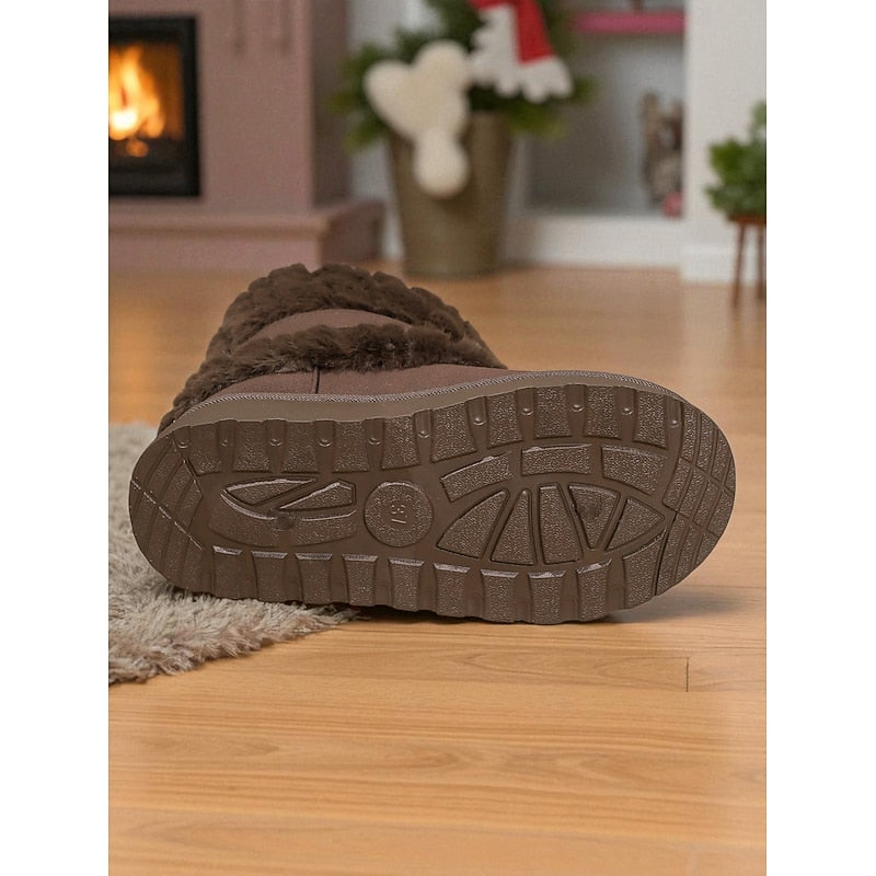 Jolene | Fur-Trimmed Buckle Snow Boots