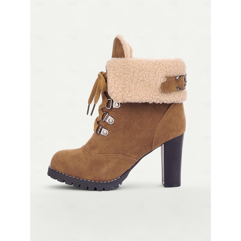 Ariane | Fur-Trimmed Lace-Up Winter Boots