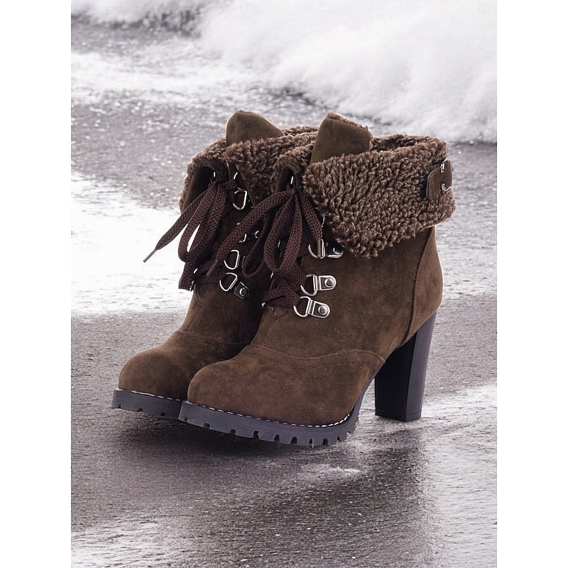 Ariane | Fur-Trimmed Lace-Up Winter Boots