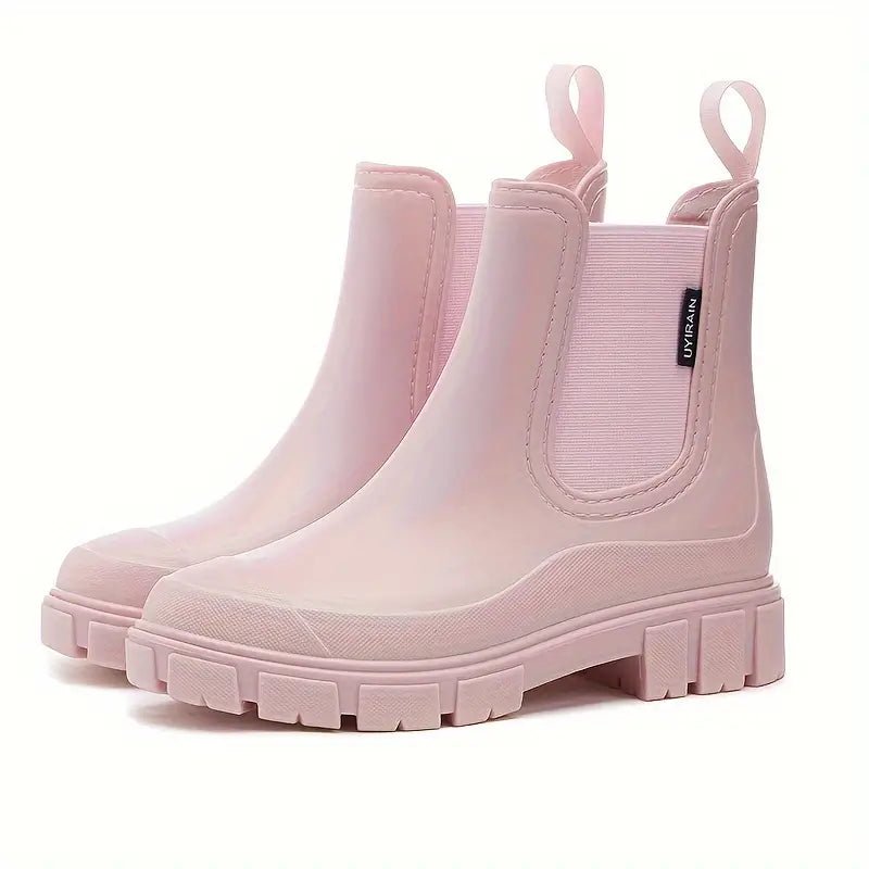 Waterproof Slip-On Chelsea Ankle Boots for Women - Rose